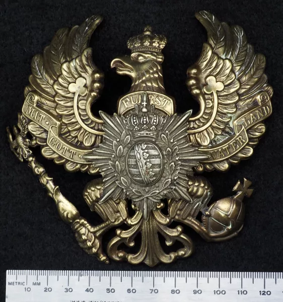 Sachsen Weimar Inf. Regt. 94, Pickelhaube Frontplate Visuel 1 principal